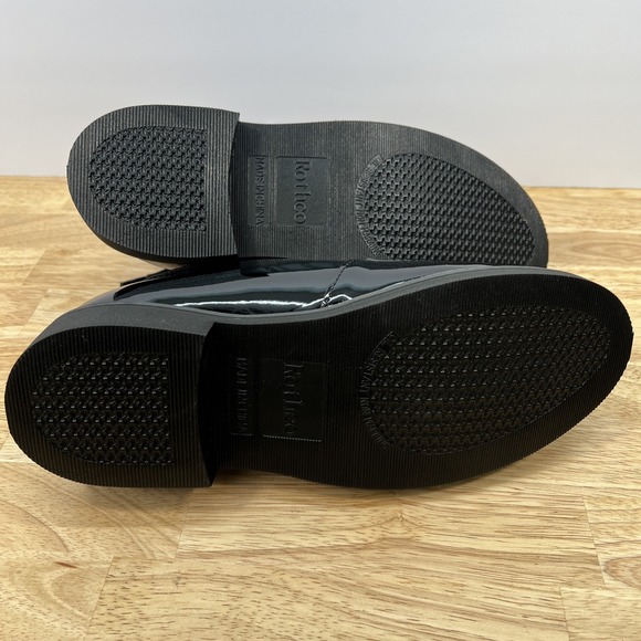 Rothco Black High Gloss Shoes 7.5R Shiny Oxford Uniform Military Army Duty - Picture 5 of 9